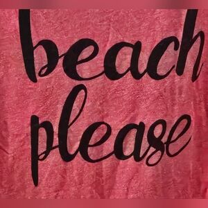 Women’s BEACH PLEASE Burgandy Tank Top - Sz XL
